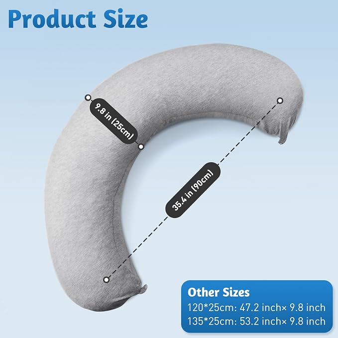 SweetSlubr Pregnancy Pillows for Sleeping, C-Shaped Maternity Pillow for - Image 2