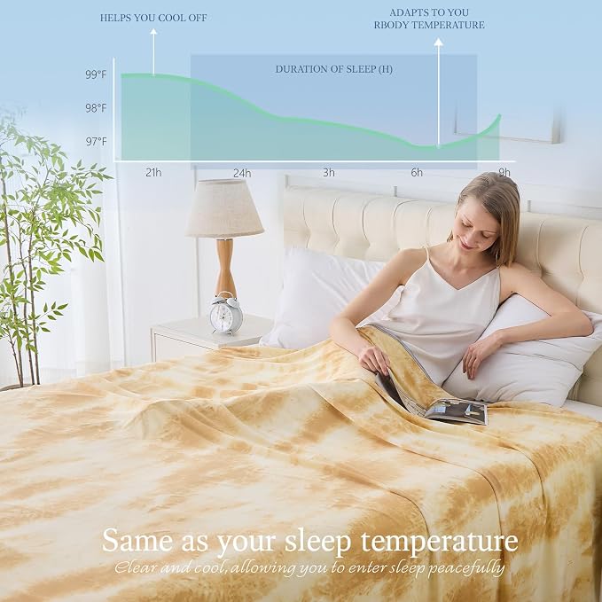 Cooling Blanket Twin Size for Hot Sleepers Ultra Lightweight & Breathable - Image 3
