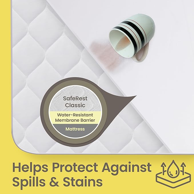 SafeRest Waterproof Mattress Protector Queen Size – Absorbent Breathable Soft - Image 2
