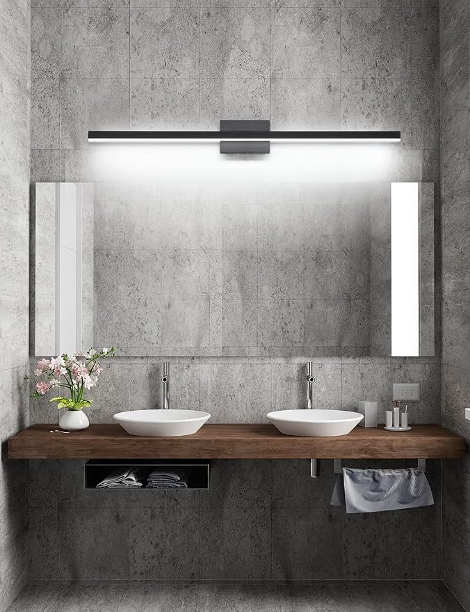 Joossnwell LED Vanity Light Black 47.2inch Modern Bathroom Lighting Fixtures - Image 4