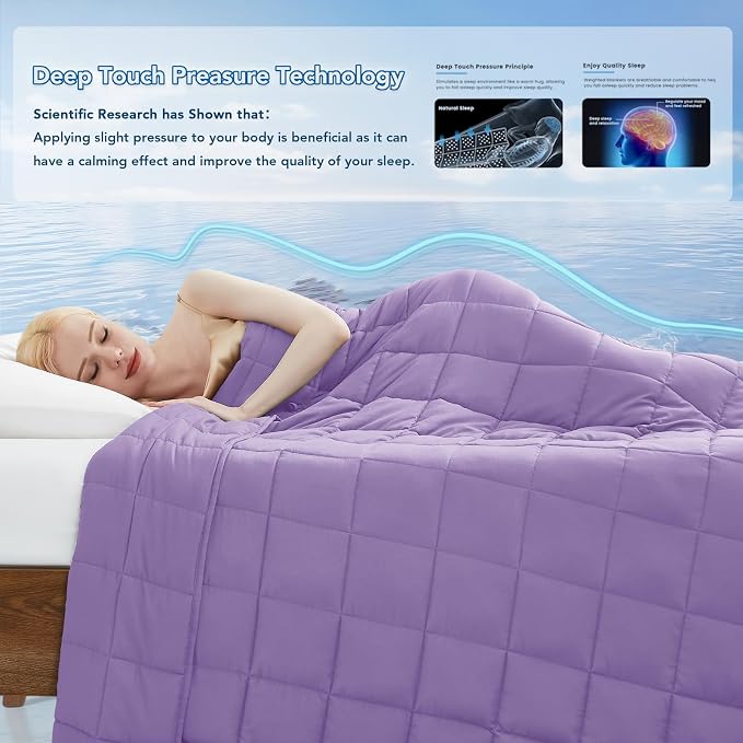 Topcee Weighted Blanket for Adults Queen Size Soft Cooling Heavy Blanket - Image 3