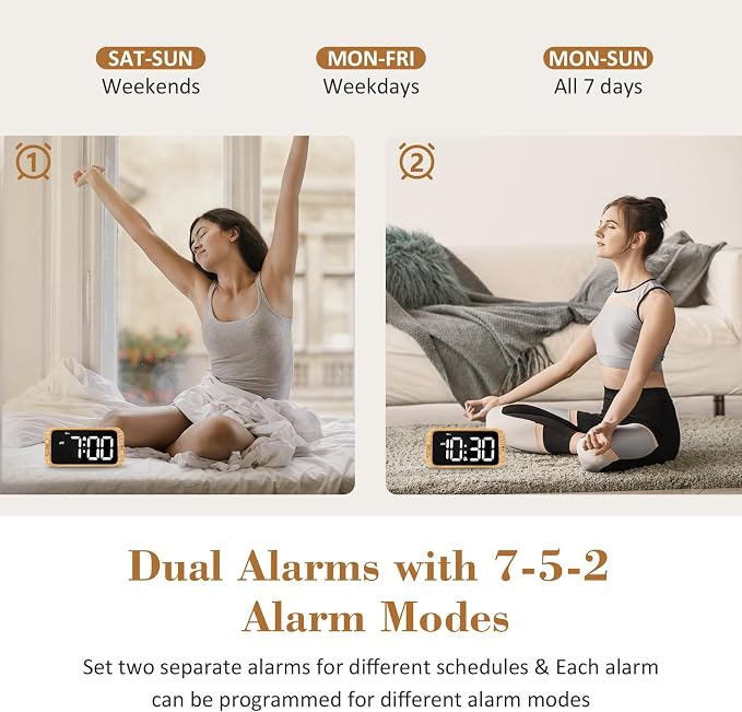 Odokee Digital Dual Alarm Clock - Image 3