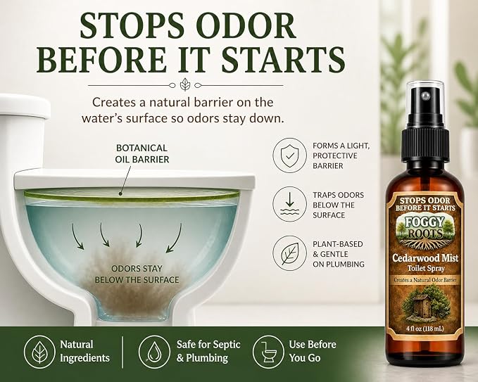 Cedarwood Pre-Poop Toilet Spray – Stops Odor Before It Starts, Bathroom Odor - Image 2