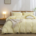 BESTOUCH Duvet Cover Set 100% Washed Cotton Linen Feel Super Soft Comfortable by BESTOUCH