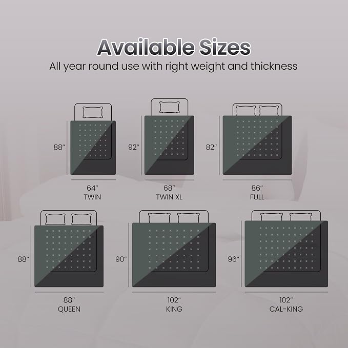 Utopia Bedding King Comforter Duvet Insert, Reversible Black/Grey Quilted - Image 7