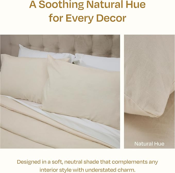 California Design Den King Size Duvet Cover Set, 3 Piece Duvet Cover & Sham Set - Image 3