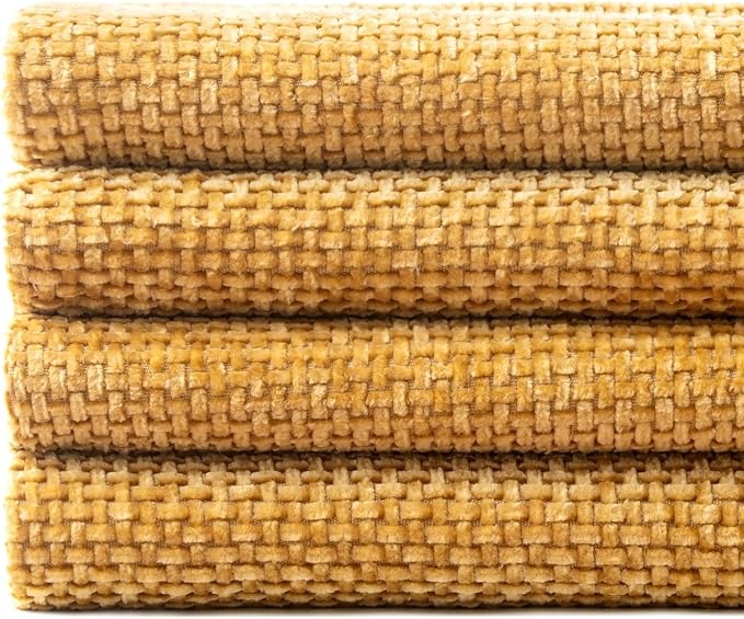 MIULEE Pack of 4 Couch Throw Pillow Covers 18x18 Inch Gold Soft Decorative - Image 6