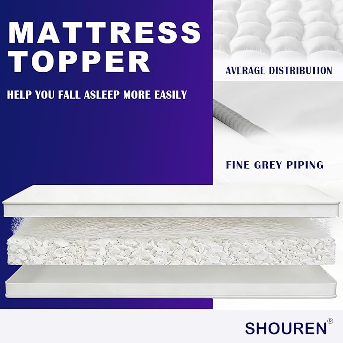 SHOUREN Memory Foam Mattress Topper Twin - Image 2