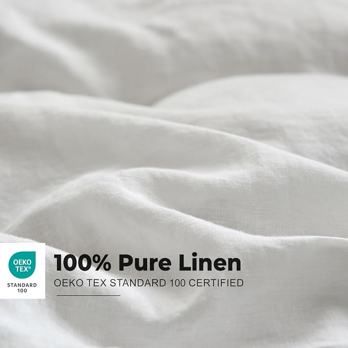 Simple&Opulence 100% Washed Linen Duvet Cover Set - Image 2