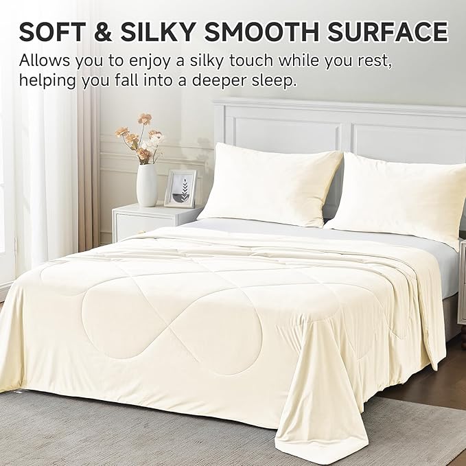 HOMFINE Cooling Comforter Queen Size, Japanese Double-Sided Cold Tech Fabric - Image 4