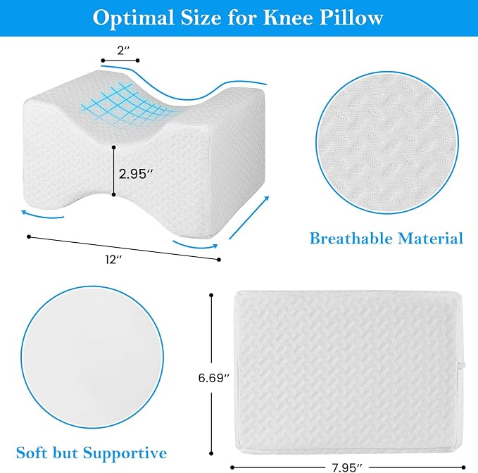 BlissTrends Memory Foam Knee Pillow, Knee Pillow - Image 3