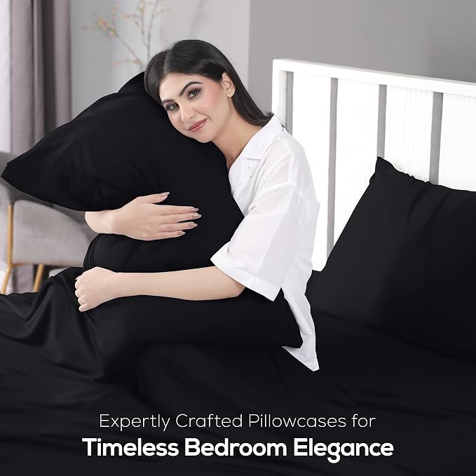 Utopia Jersey Knit 4-Piece Queen Sheet Set Cotton Sheets Soft, Stretchy T-Shirt - Image 5