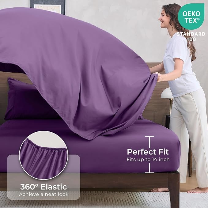 HEVUMYI Grape Purple Twin-XL Comforter Set - Image 5