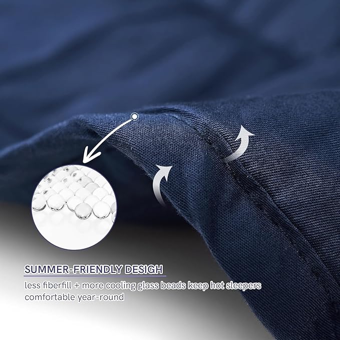 YnM 15lbs Weighted Blanket for Adults, Cotton Heavy Bed Throw Blanket - Image 4