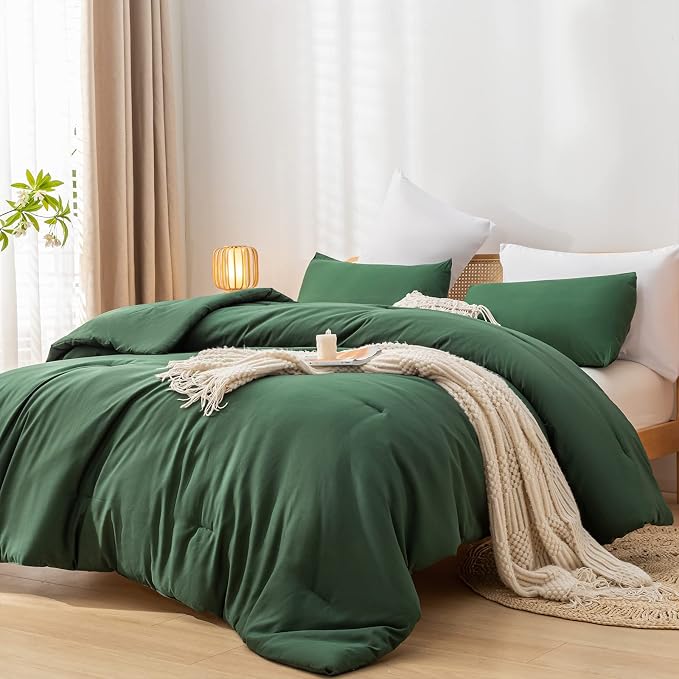 weigelia Emerald Full Size Comforter 3PCS Microfiber Full Size Comforters Set - Image 3