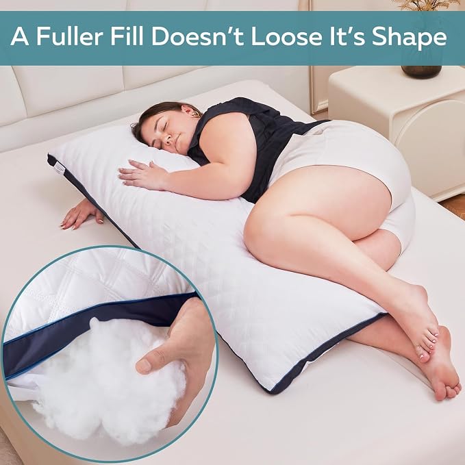 Oubonun Premium Adjustable Loft Quilted Body Pillows - Image 3
