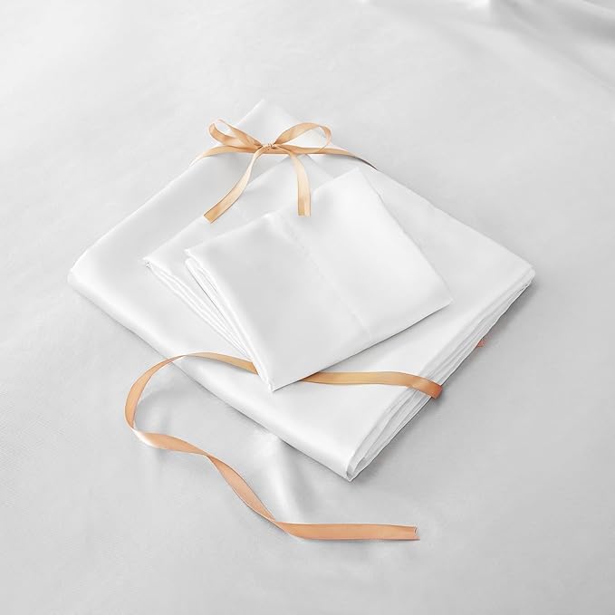 BEDELITE Satin Fitted Sheet and Pillowcase Set, Luxury Soft Similar to Silk - Image 6