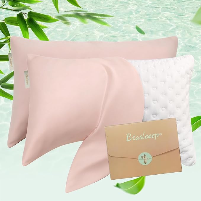 Cooling Curved Pillowcase for Side Sleeper Pillow by Btasleeephomeyland