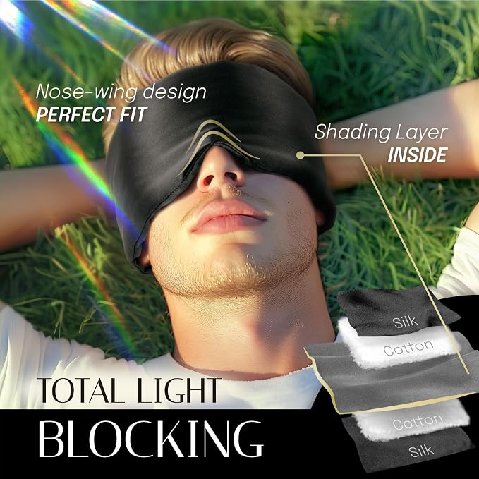 Silk Sleep Mask Soft Pressureless: 100% Mulberry Silk - Image 5