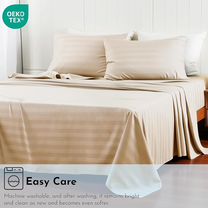 Cotton Flat Sheets Only, 600 TC 100% Cotton Flat Sheet Top Sheet Only, Full - Image 8