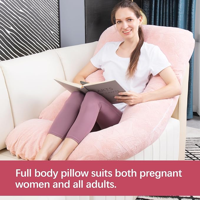 MOON PINE Pregnancy Pillow, U Shaped Full Body Pillow - Image 7
