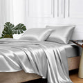 MR&HM Satin Bed Sheets, King Size Sheets Set by MRHM