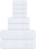 Belizzi Home 8 Piece Towel Set 100% Ring Spun Cotton, 2 Bath Towels 27x54 by Unknown