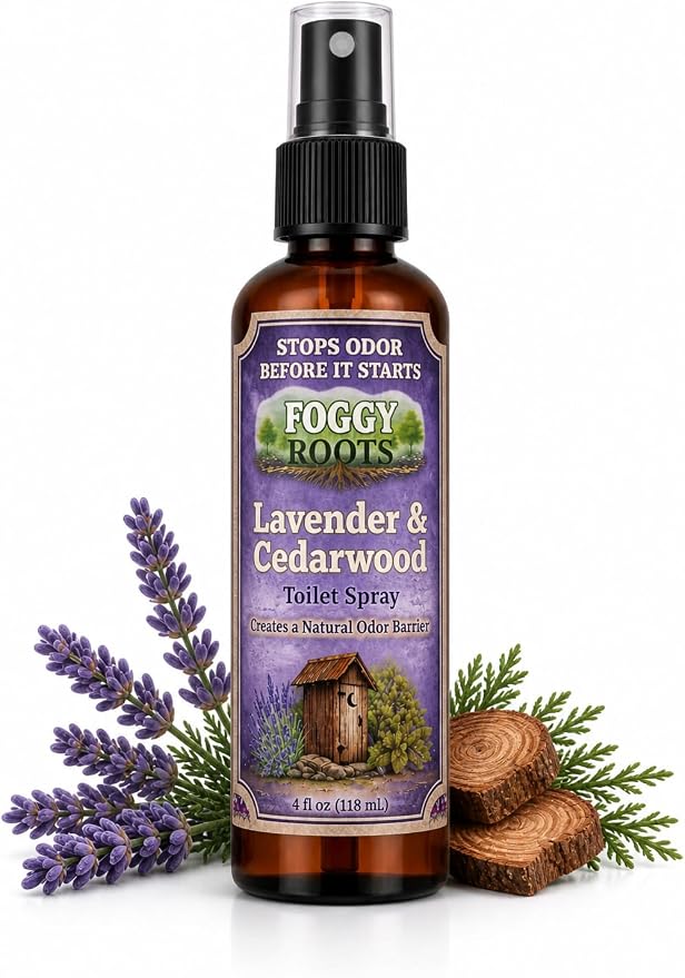 Lavender & Cedarwood Toilet Spray — Stops Odor Before It Starts, Pre-Poop by FoggyRoots