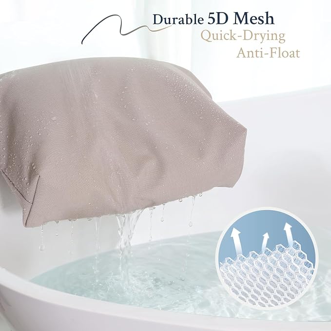 Luxury Bath Pillow for Bathtub, Soft & Comfortable Head Neck & Back Support - Image 5