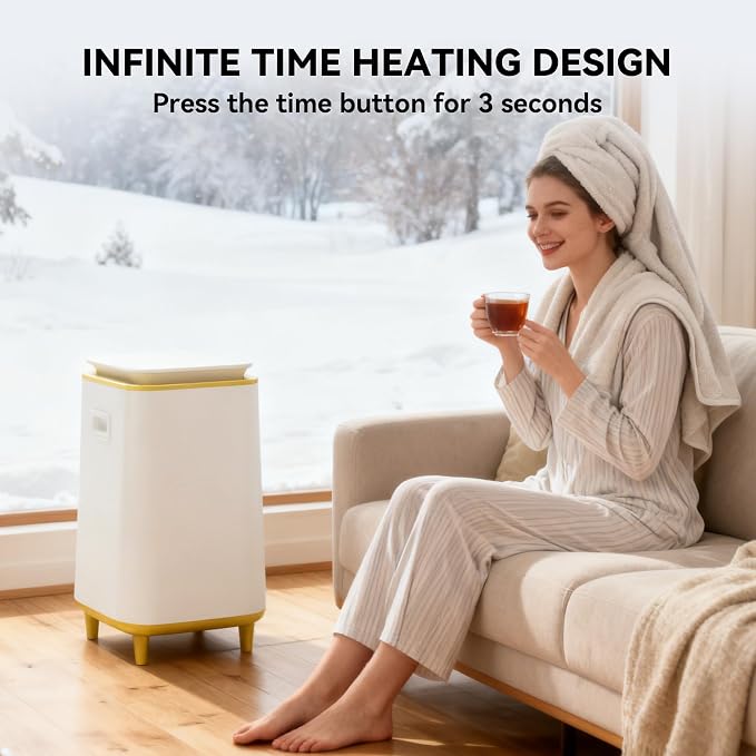 Large Towel Warmer for Bathroom, Unlimited Heating Heated Towel Warmers Bucket - Image 2