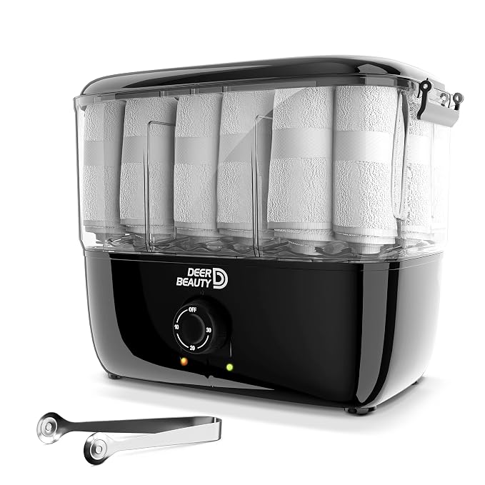 Towel Steamer-Hot Towel Warmer 600 W Tabletop Moist Towel Heater, Holds up to by DEER+BEAUTY