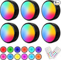 ILYXY LED Puck Lights with Remote, 6 Pack Under Cabinet Lighting, Battery by ILYXY