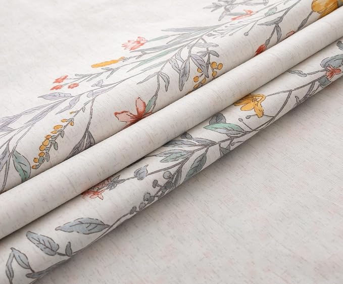 SLEEPBELLA Duvet Cover Set, 600 Thread Count Cotton Red & Yellow Floral Pattern - Image 6