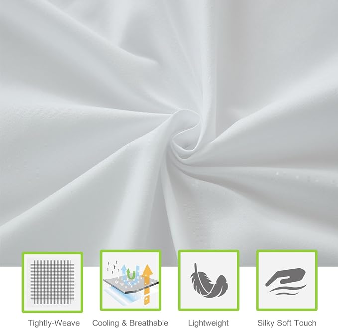 ILAVANDE White King Sheets Set 6 Piece, Hotel Luxury Super Soft 1800 Series - Image 4