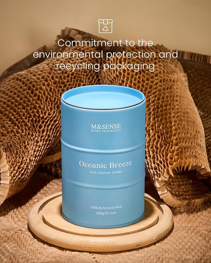M&SENSE Oceanic Breeze Scented Candles Summer Soy Candle, Beach Candles Scented - Image 7