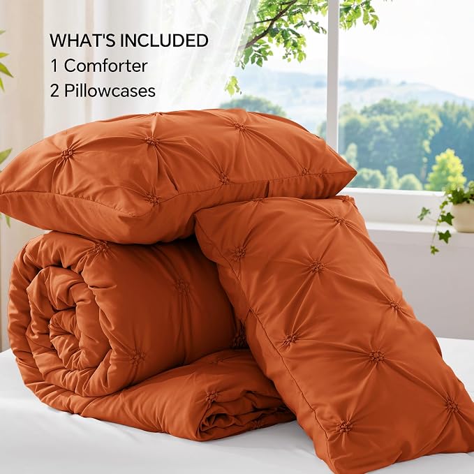 BEDELITE Burnt Orange Queen Comforter Set - Image 7
