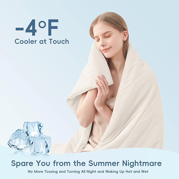 MASVIS Cooling Blankets for Hot Sleepers, Luxury Lightweight Cozy Soft Throw - Image 3
