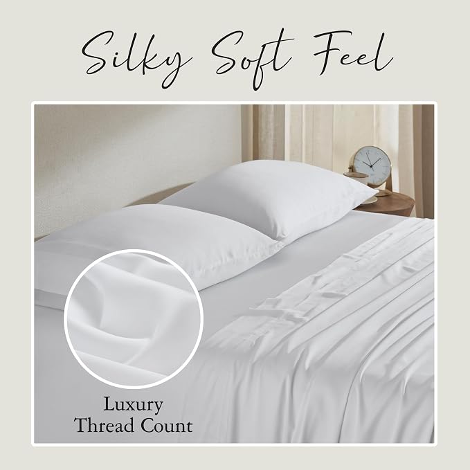 Karissa Mae Cooling Bamboo Viscose Standard Size Pillowcase Set | 100% - Image 6