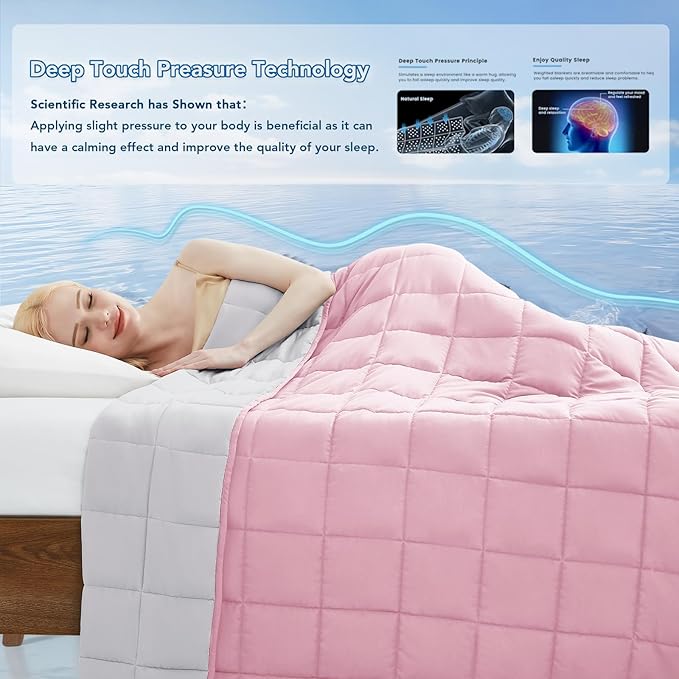 Topcee Weighted Blanket for Adults Queen Size Soft Cooling Heavy Blanket - Image 3
