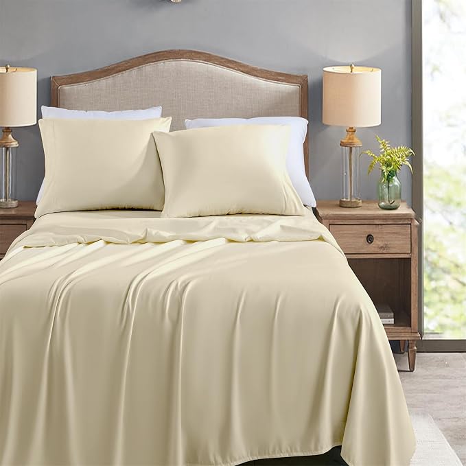 FreshCulture Queen Flat Sheets Only, Soft Microfiber Bedding Sheets - Image 2