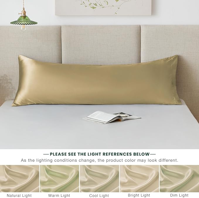 Love's cabin Satin Body Pillowcase 20x54, Cooling Pillow Cover - Image 8