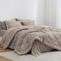 Love's cabin Queen Comforter Set Burlwood, 7 Pieces Queen Bed in a Bag by Lovescabin