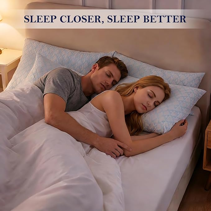 Memory Foam Pillows 2 Pack：Adjustable Loft Bed Pillows Queen Size Set of 2 - Image 6