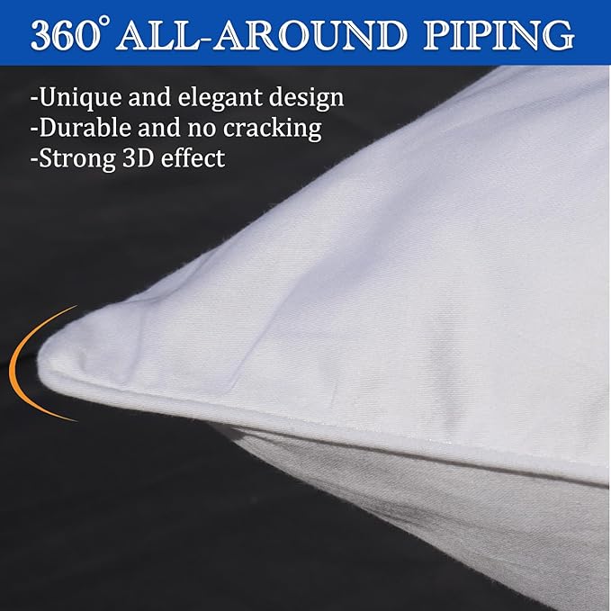 Precoco White King Pillow Cases Set of 4 | 100% Cotton Pillowcases - Image 5