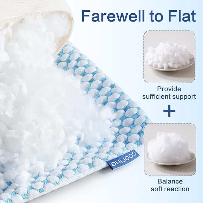 EASELAND Firm Pillows Shredded Memory Foam - Image 3