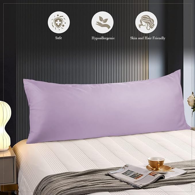WishSmile Body Cooling Pillowcase Long Pillow Case Breathable Cool Silky Soft - Image 4