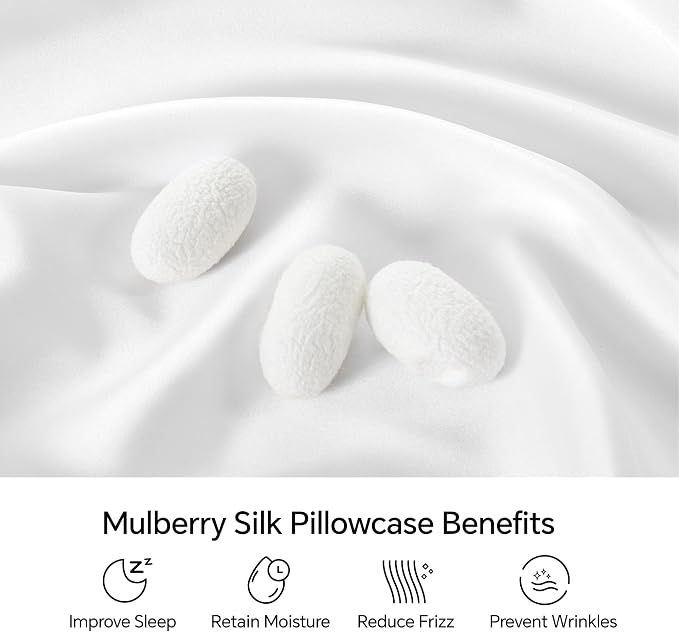 INFIIXSO Silk Pillow Cases 2 Pack Standard Size, Ultra Smooth & Soft Mulberry - Image 2