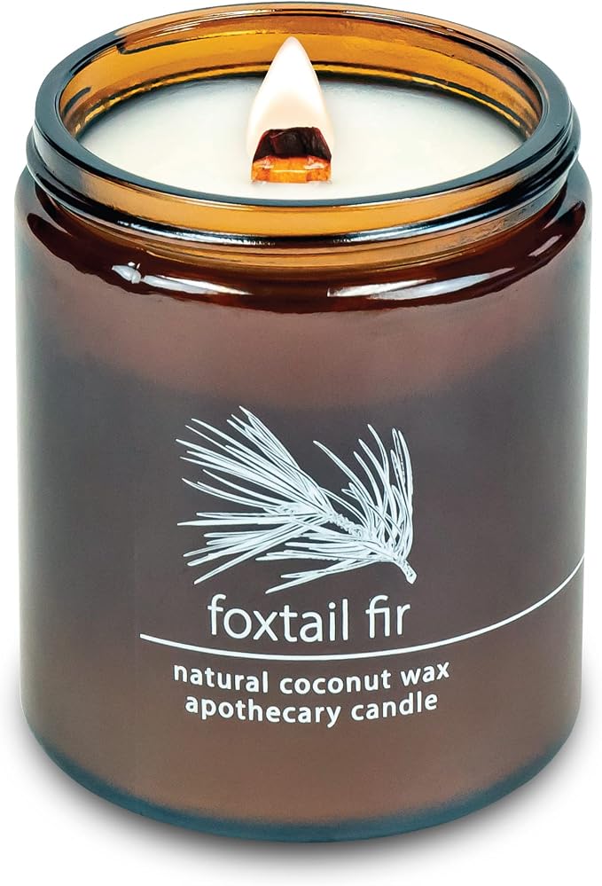 Hemlock Park Foxtail Fir Apothecary Hand-Poured Scented Candle | Crackling Wood by HemlockPark