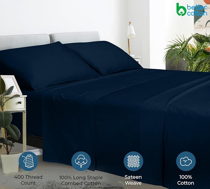 400 Thread Count 100% American Grown Cotton Flat Sheet - Image 7