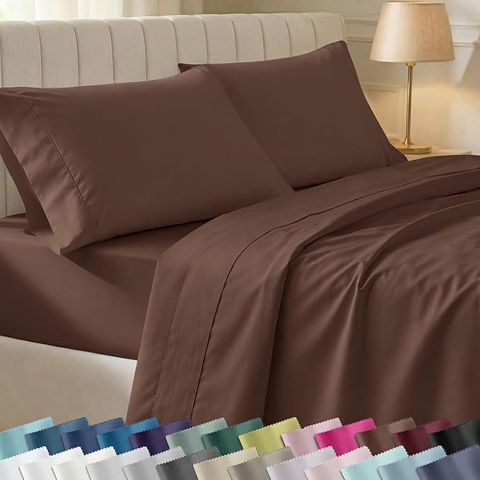 California Design Den Soft 100% Cotton Bed Sheets Queen Size Set, 400 Thread by CaliforniaDesignDen